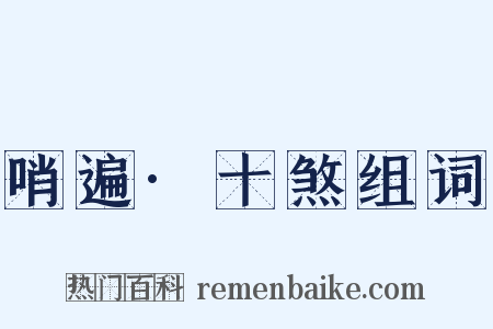 哨遍·十煞组词是什么意思的图片